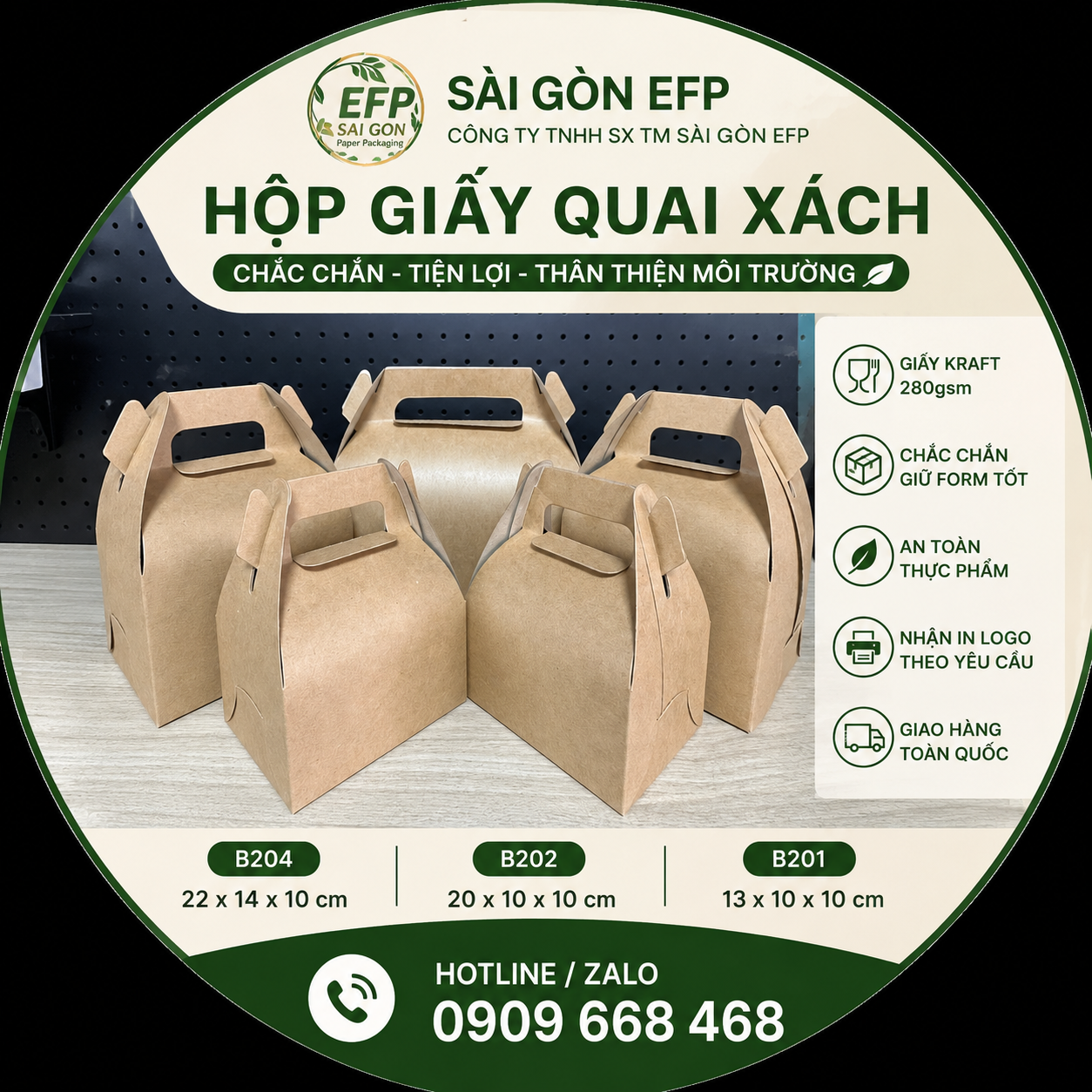 Hộp Giấy Quai Xách